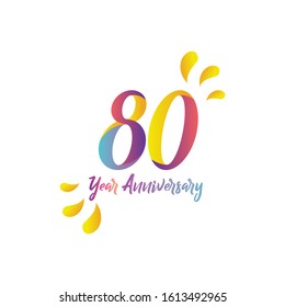 80 anniversary vector concept template design