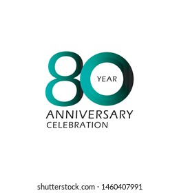 80 Anniversary Vector Template Design Illustration