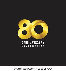 80 design logo vector celebration