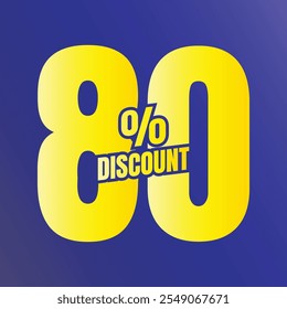 80% de descuento en el símbolo de la oferta, 80 por ciento de descuento en la oferta especial, 80 por ciento de descuento en el Vector de la oferta, 80 por ciento de descuento en el Precio de venta