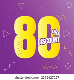 80% de descuento en el símbolo de la oferta, 80 por ciento de descuento en la oferta especial, 80 por ciento de descuento en el Vector de la oferta, 80 por ciento de descuento en el Precio de venta