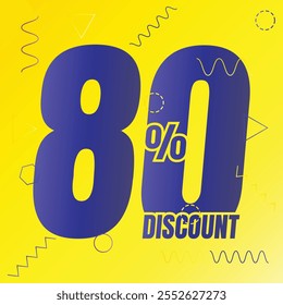 80% de descuento en el símbolo de la oferta, 80 por ciento de descuento en la oferta especial, 80 por ciento de descuento en el Vector de la oferta, 80 por ciento de descuento en el Precio de venta