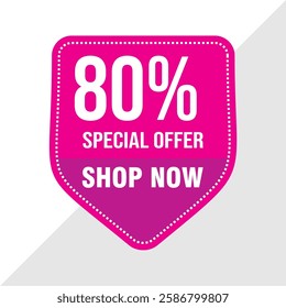 80% Discount Offer Banner - Super Clearance Sale