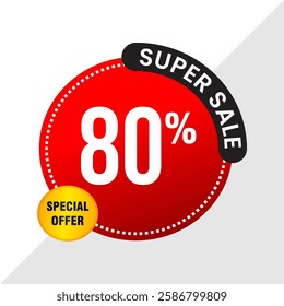 80% Discount Offer Banner - Super Clearance Sale