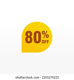 80 discount, Sales Vector badges for Labels, , Stickers, Banners, Tags, Web Stickers, New offer. Discount origami sign banner 