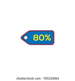 80 eighty Percent Discount tag for sale offers