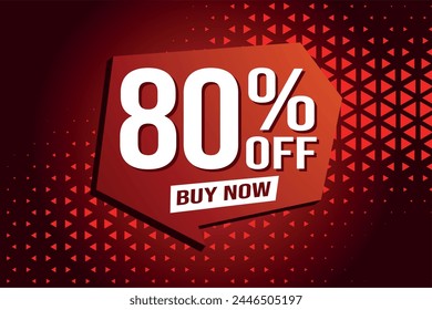 80% eighty percent off buy now poster banner graphic design icon logo sign symbol social media website coupon

