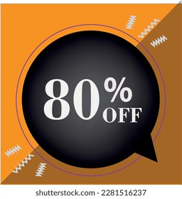 
80 por ciento de descuento, descuento, promoción etiqueta roja blackfriday