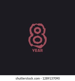 80 happy anniversary logo vector template