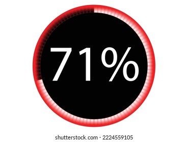 80% Infograph vector with red colour.