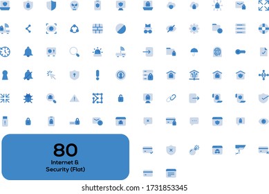 80 Internet & Seguridad establecido para cualquier diseño.