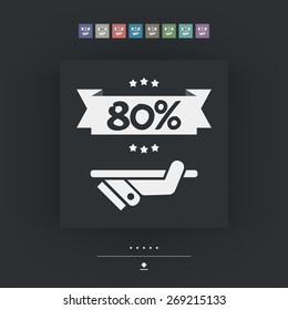 80% Label icon