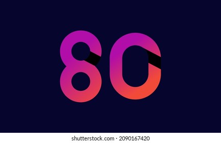 80 neues Farbverlauf-Orange-Modern-Logo