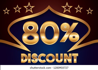 80% off discount promotion sale,  sale promo marketing.