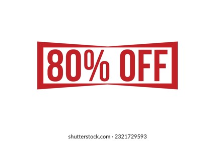Diseño vectorial de raya de goma roja 80% fuera de la cámara.