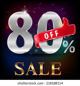 80% off, 80 sale discount hot sale with special offer- vector EPS10