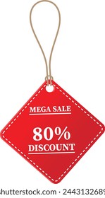 80% OFF Sale tag. 80% Discount Offer.
Discount Promotion. Big sale collection for
banners, labels, posters. Discount offer
price. Vector illustration. Special offer 80%
off label or price tag.