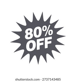 80% Off Sharp Sunburst Badge - Aggressive Clearance Sale Label