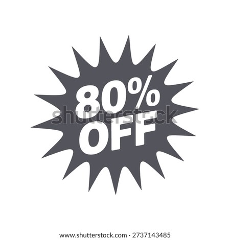 80% Off Sharp Sunburst Badge - Aggressive Clearance Sale Label