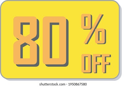 80% OFF SIGN FOR SALES