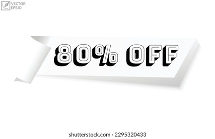 80% off Vector banner design.