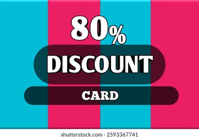 80 percent discount card 80% discount voucher 80% discount shopping card