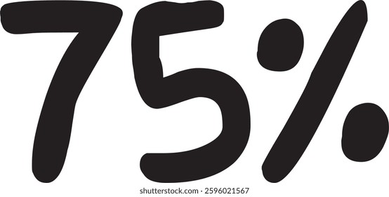 80 Percent Discount Offer Number Typography Style A0605