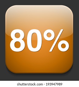80 percent icon