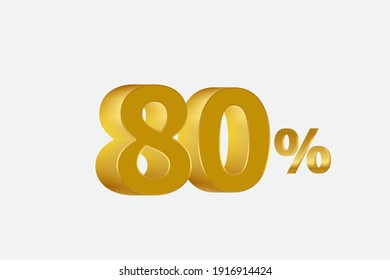 80% de descuento en 3d Signo en fondo blanco, oferta especial 80% de descuento, venta hasta 80% de descuento, gran oferta, venta, etiqueta de oferta especial, etiqueta, cartel, publicidad, oferta icono