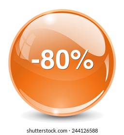 80 percent off button