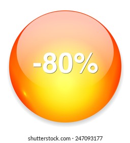 80 percent off button