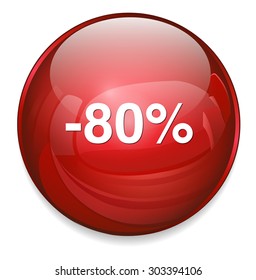 80 percent off button