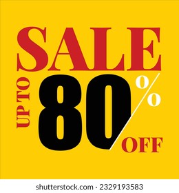 80% percent off. 80% percent discount. 