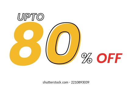 hasta un 80 por ciento de plantilla vectorial, hasta un 80 por ciento de fuera de la oferta vector de plantilla