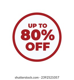 80 percentage discounts, number and offer