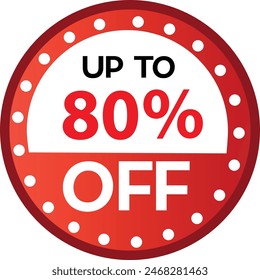 UP to 80% sale vector illustration