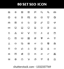 80 set SEO icon set