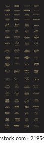 80 set of vintage retro vector typography logo. For poster, banner, business brand, flyer, brochure