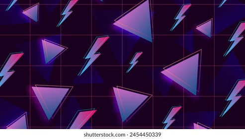 80 style background with geometric shapes vector design in eps 10