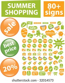 80+ summer shopping signs. vector. please, visit my portfolio to find more similar.