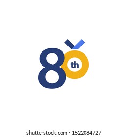 80 th Anniversary Celebration Vector Template Design Illustration