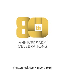 80 th Anniversary Celebration Vector Template Design Illustration