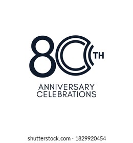 80 th Anniversary Celebration Vector Template Design Illustration