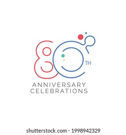 80 th Anniversary Celebration Vector Template Design Illustration