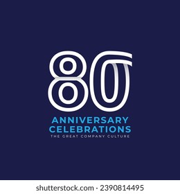 80 Th Anniversary Celebration Vector Template Design Illustration