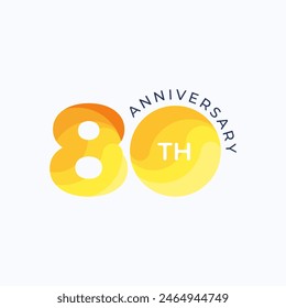 80-jähriges Jubiläum Vektorgrafik Vorlage Design Illustration