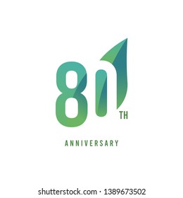 80 th Anniversary Logo Vector Template Design Illustration