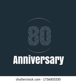 80 year anniversary celebration, vector design for celebrations, invitation cards and greeting cards