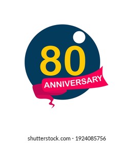 80-jähriges Jubiläum, Vektordesign-Illustration
