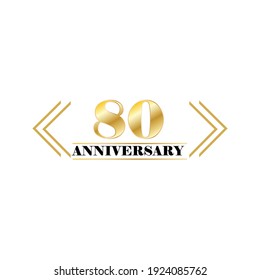 Ilustración de diseño vectorial de la celebración de los 80 años
